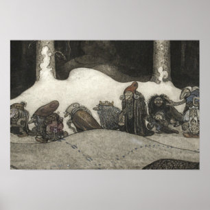 John Bauer - In the Christmas Night Poster