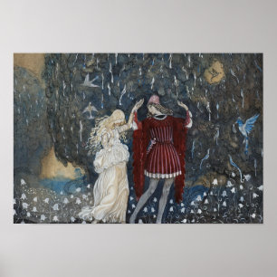 John Bauer - Lena Dances with the Knight Poster