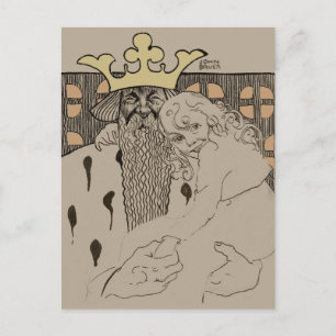 John Bauer, Linda Gull och den gamle, 1905 Postcard