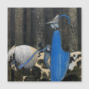 John Bauer The Blue Cloak Circa 1913 magnetic card