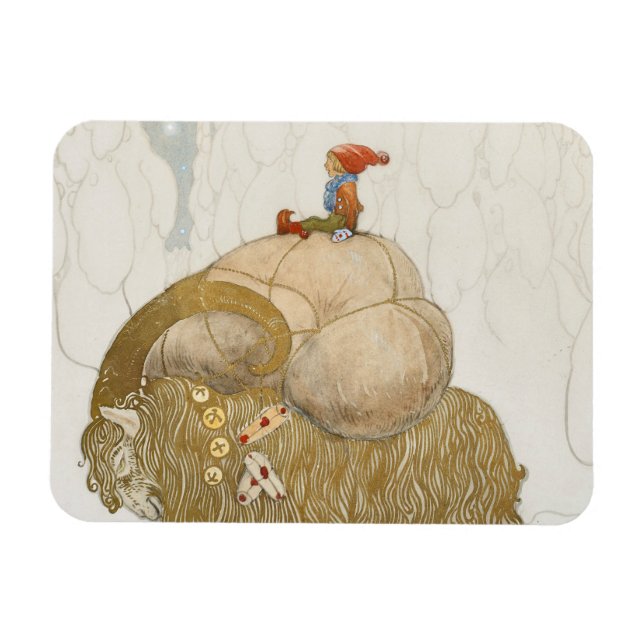 John Bauer - The Christmas Goat Magnet (Horizontal)