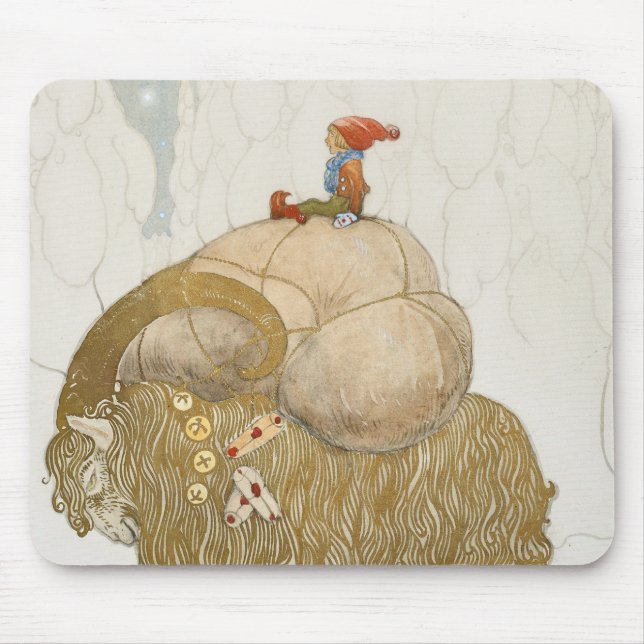 John Bauer - The Christmas Goat Mouse Mat (Front)