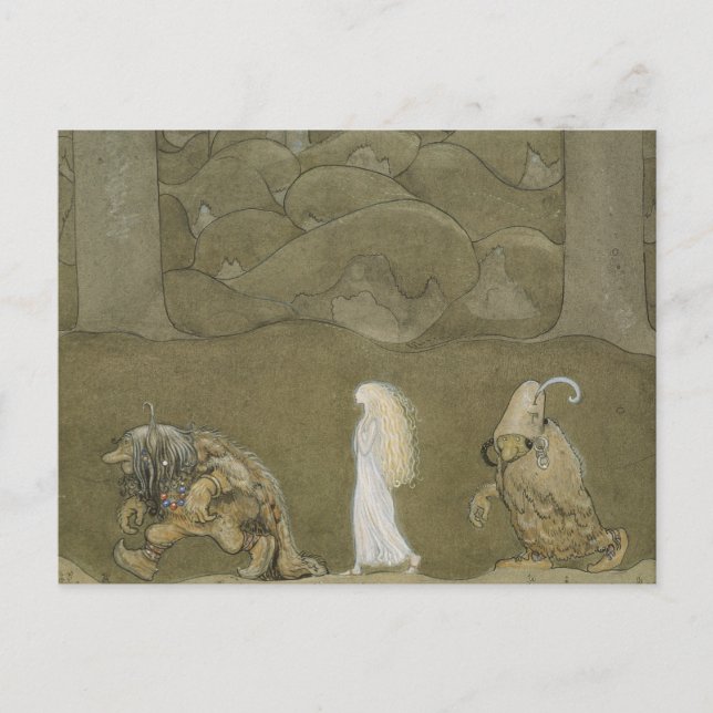 John Bauer - The Princess and the Trolls Postcard (Front)