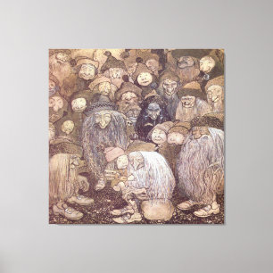 John Bauer Troll Art Canvas Print