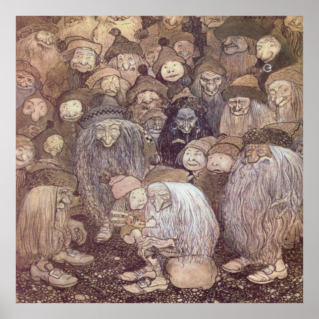 John Bauer Troll Art Poster (Front)
