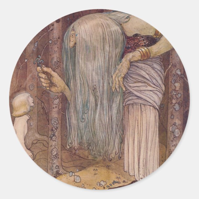 John Bauer TROLL HERB Classic Round Sticker (Front)