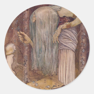 John Bauer TROLL HERB Classic Round Sticker