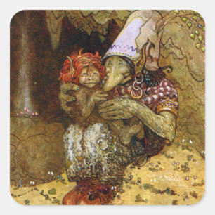 John Bauer - Trolls Square Sticker