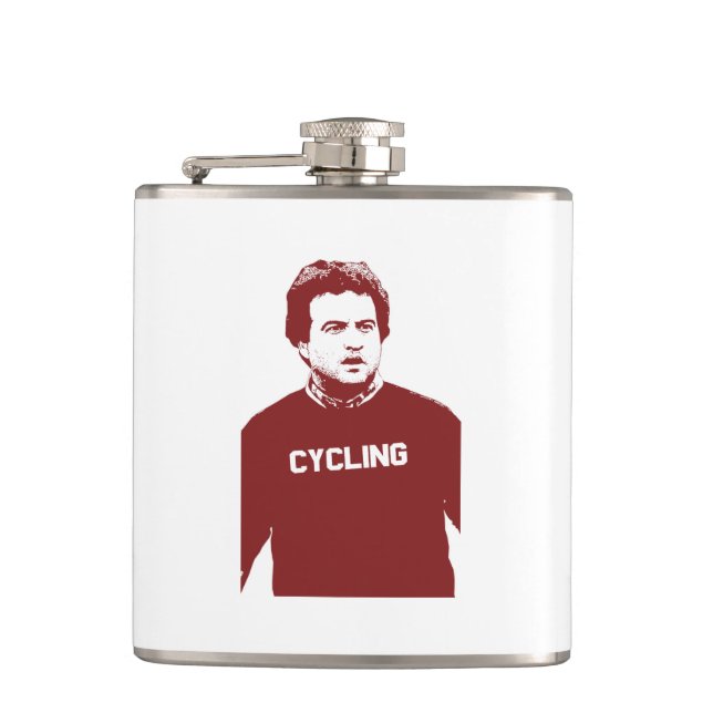 John Belushi Cycling Hip Flask (Front)