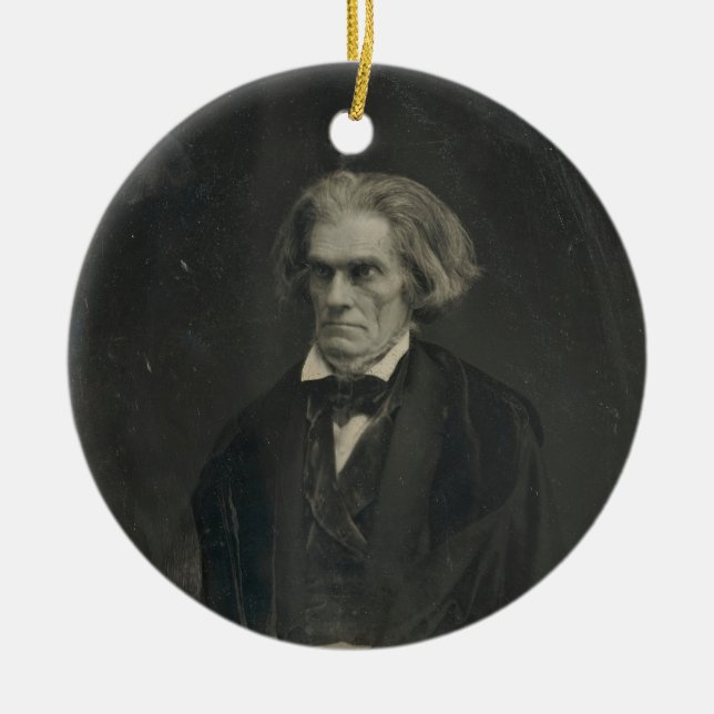 John C. Calhoun by Mathew Brady 1849 Ceramic Tree Decoration (Front)