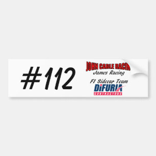 John Cable & James Racing Bumper Sticker