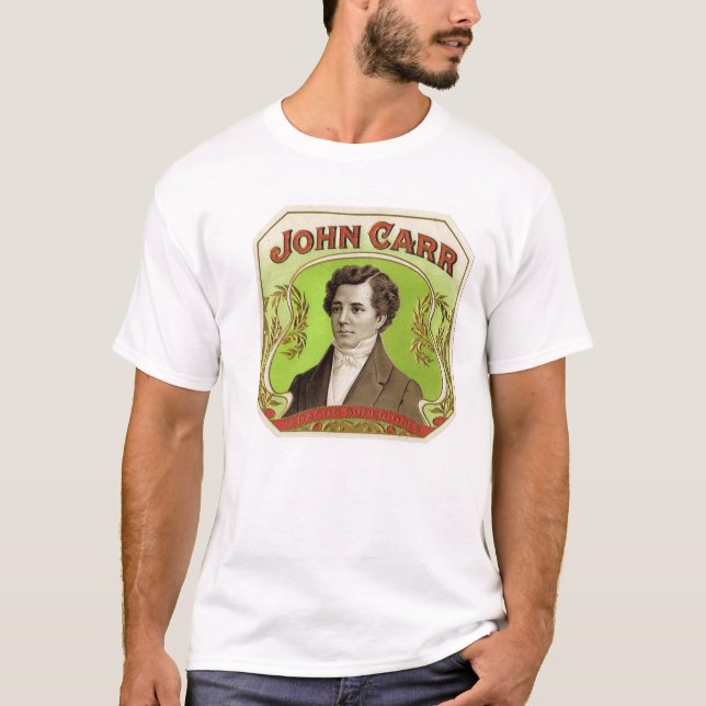 John Carr cigar box label T-Shirt (Front)