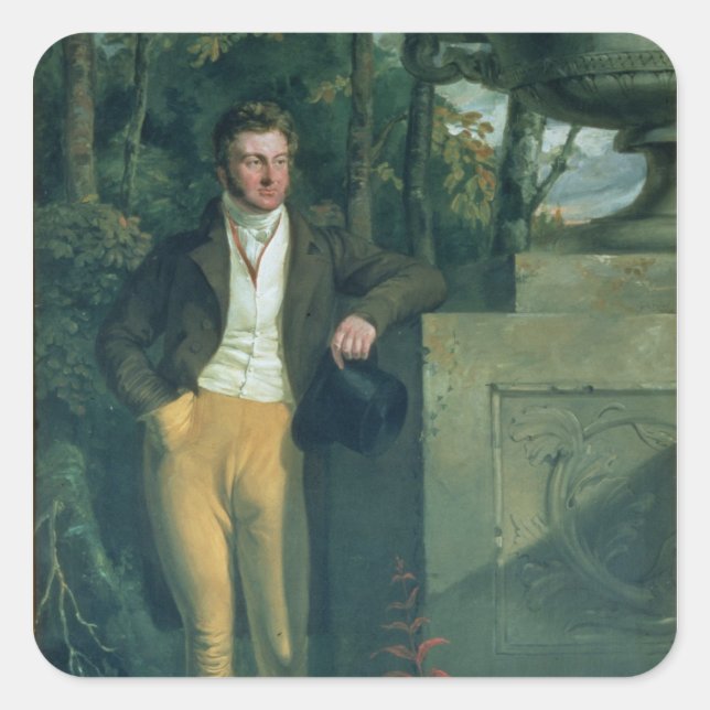 John Charles, 3rd Earl Spencer Square Sticker (Front)