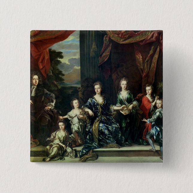 John Churchill 1st Duke of Marlborough 15 Cm Square Badge (Front)