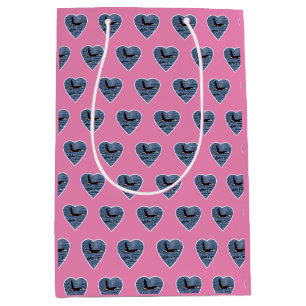 John Coe Orca Customisable Ocean Wildlife Pink Medium Gift Bag