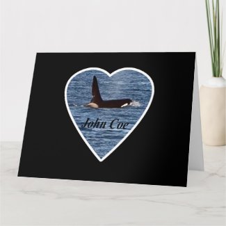 John Coe Orca Killer Whale Card Add Own Text