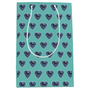 John Coe Orca Personalised Marine Life Teal Medium Gift Bag