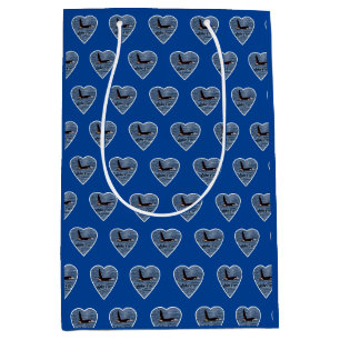 John Coe Orca Whale Personalised Navy Medium Gift Bag