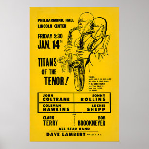John Coltrane - Sonny Rollins jazz poster - Titans
