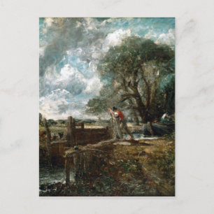 John Constable A Boat Passing a Lock Postcard
