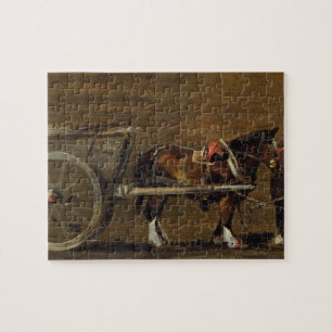 John Constable A Farm Cart with two Horses in Ha Jigsaw Puzzle