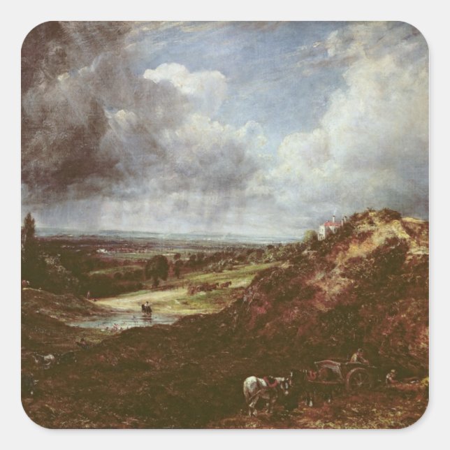 John Constable | Branch Hill Pond, Hampstead Heath Square Sticker (Front)