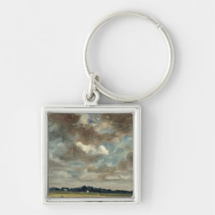 John Constable   Extensive Landscape with Grey Clo Key Ring