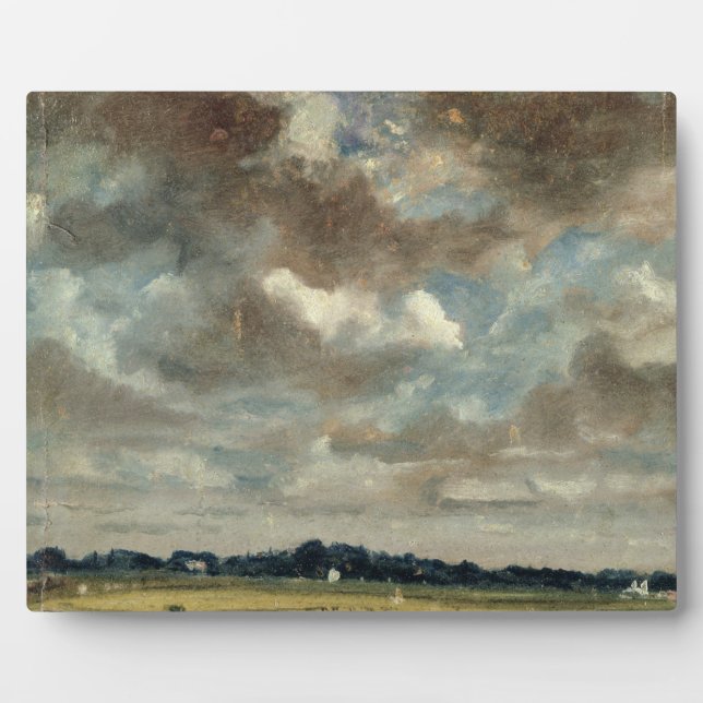 John Constable | Extensive Landscape with Grey Clo Plaque (Front)