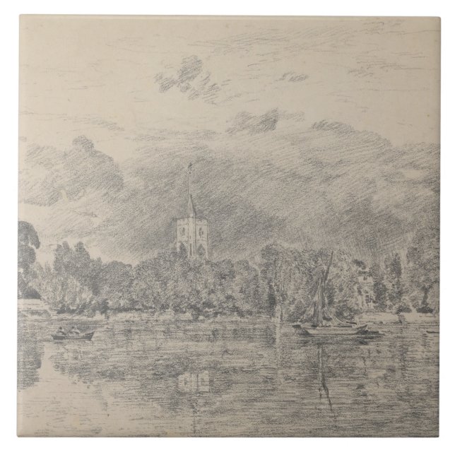 John Constable - Fulham Church Tile (Front)
