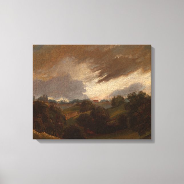 John Constable - Hampstead, Stormy Sky Canvas Print (Front)