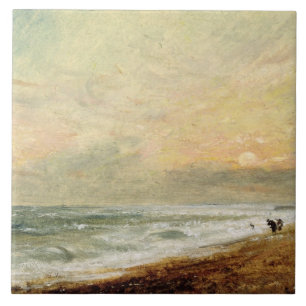 John Constable   Hove Beach, c.1824 (oil on paper Tile