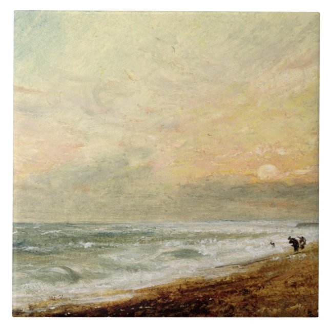 John Constable | Hove Beach, c.1824 (oil on paper Tile (Front)