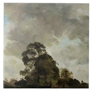 John Constable Landscape at Hampstead, Tree and Tile