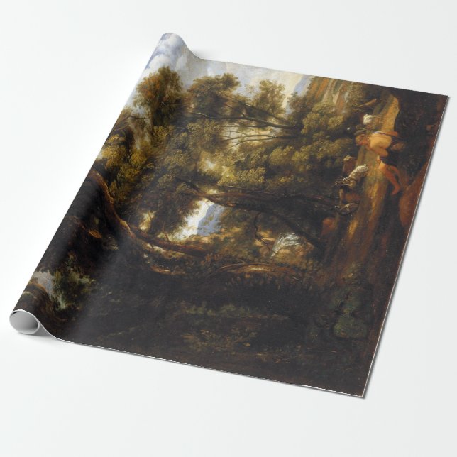 John Constable Landscape with Goatherd and Goats Wrapping Paper (Unrolled)