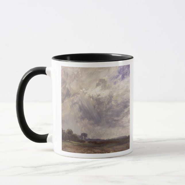 John Constable | Landscape with Grey Windy Sky, c. Mug (Left)