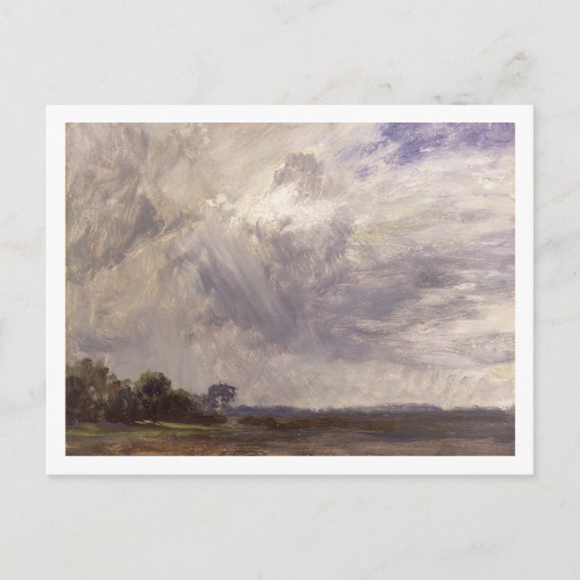 John Constable | Landscape with Grey Windy Sky, c. Postcard (Front)