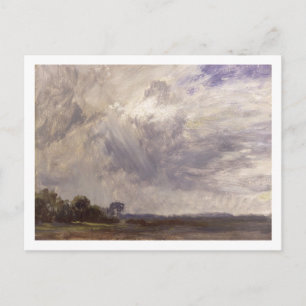 John Constable Landscape with Grey Windy Sky, c. Postcard