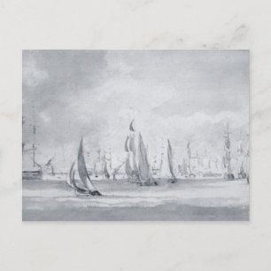 John Constable   Shipping in the Thames Postcard