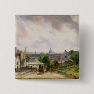 John Constable   Sir Richard Steele's Cottage, Ham 15 Cm Square Badge