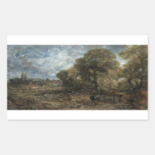 John Constable - Stoke-by-Nayland Rectangular Sticker