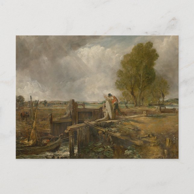 John Constable - Study of a Boat Passing a Lock Postcard (Front)
