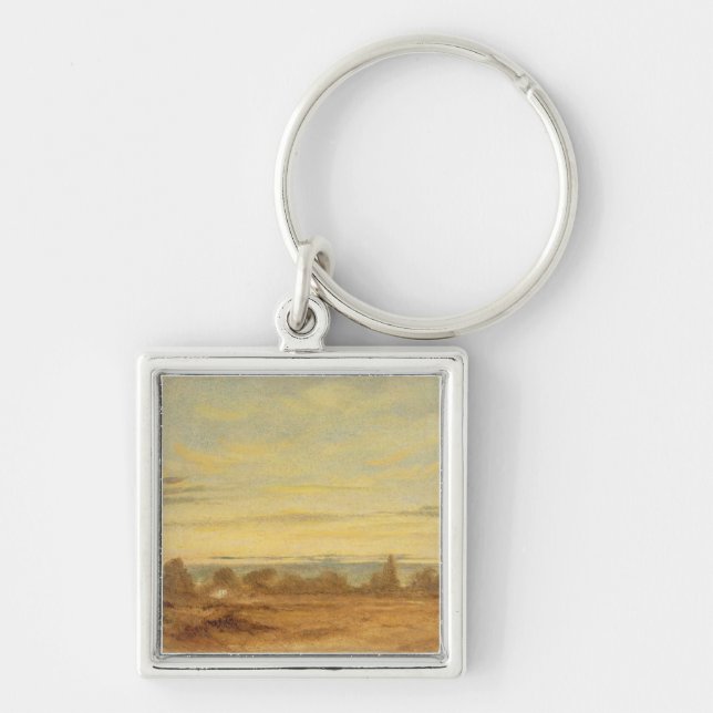 John Constable | Summer - Evening Landscape (oil o Key Ring (Front)