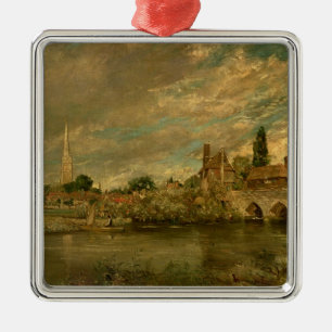John Constable   The Bridge of Harnham and Salisbu Metal Tree Decoration