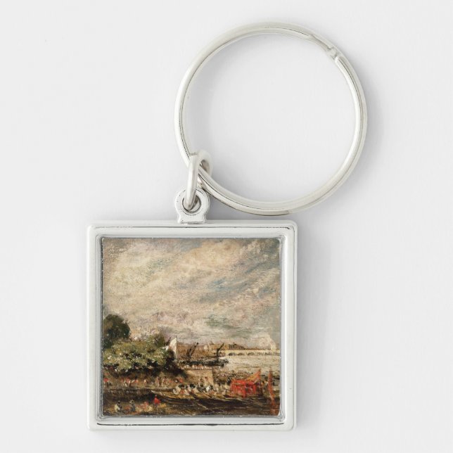 John Constable | Waterloo Bridge from above Whiteh Key Ring (Front)