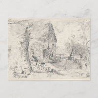 John Constable | Watermill at Newbury (pencil)