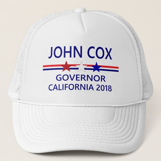 John Cox Governor California 2018 Trucker Hat (Front)
