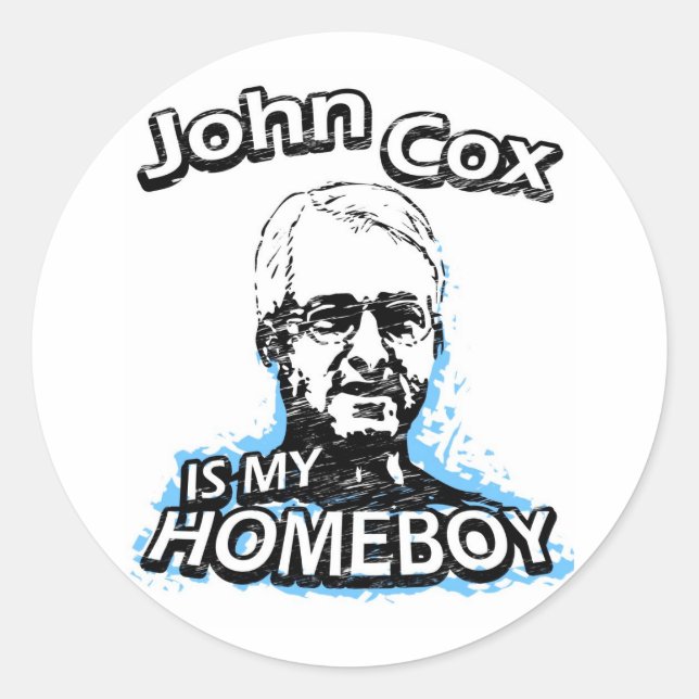 John Cox is my homeboy Classic Round Sticker (Front)
