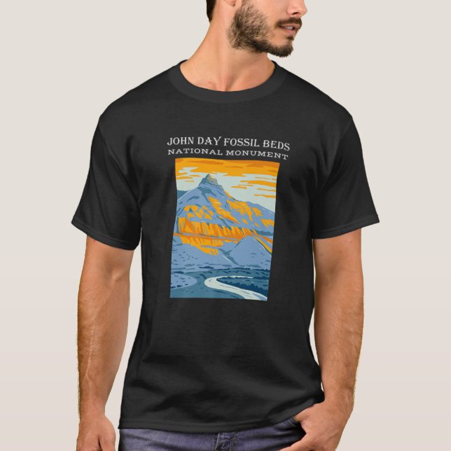 John Day Fossil Beds National Monument Oregon Camp T-Shirt (Front)