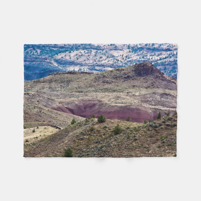 John Day Fossil Beds National Monument, Oregon Fleece Blanket (Front (Horizontal))