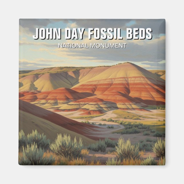 John Day Fossil Beds National Monument Oregon Magnet (Front)